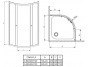 Душевой уголок Radaway Premium Plus A 1700 90x90, 30401-01-06N,  хромированный профиль