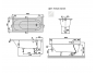 Ванна квариловая Villeroy&Boch Oberon 160x75 UBQ160OBE2V-01 с ножками,  без отв. перелива, белая