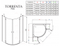 Душевой уголок Radaway Torrenta PDD 90x90 31600-01-01N, хромированный профиль