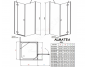 Душевой уголок Radaway Almatea KDJ 90х90 правый 32102-01-01NR, хромированный профиль