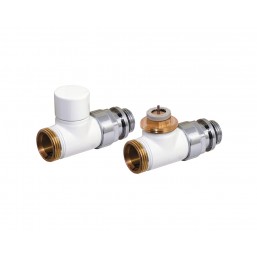 Комплект термостатических клапанов (подача/обратка) проходной с преднастройкой, 1/2
