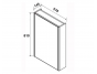 Зеркальный шкафчик Roca UP ZRU9303015, 60 см, левый, белый глянец