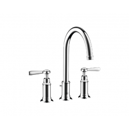 Смеситель Hansgrohe Axor Montreux для раковины 180, 3 отверстия, со сливной гарнитурой, 16514000, хром