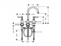 Смеситель Hansgrohe Axor Montreux для раковины 180, 3 отверстия, со сливной гарнитурой, 16514000, хром