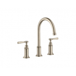 Смеситель Hansgrohe Axor Montreux для раковины 180, 3 отверстия, со сливной гарнитурой, 16514820, никель