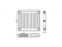 Панельный радиатор профильный с боковым подключением, тип 11, 600x400, FK0110600401N2Y
