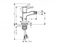 Смеситель для биде  с рычаговой рукояткой, со сливным гарнитуром Hansgrohe Metropol Classic 31320090, золотой