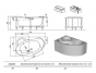 Ванна акриловая Kolpa-San Lulu 170x110 R, 597370
